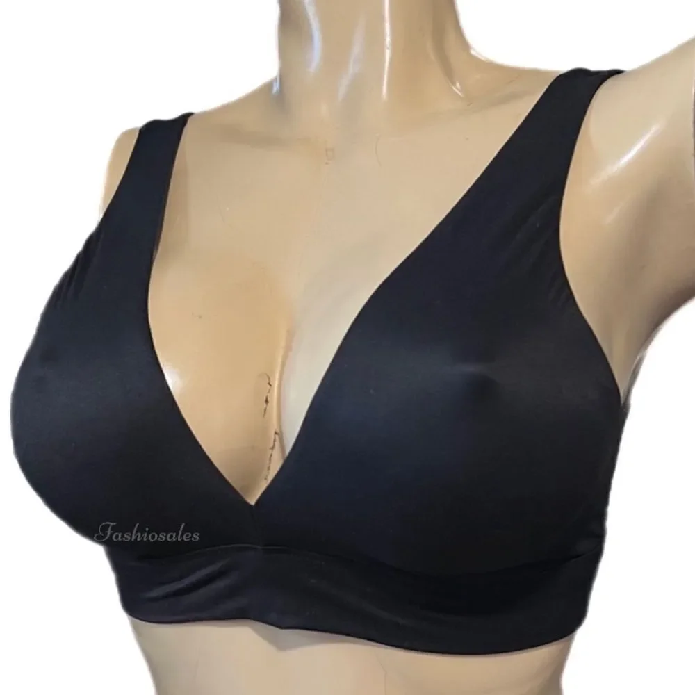Victoria’s Secret Supersoft Unlined lounge Wireless bralette Bra Plunge black L